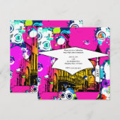 Städtische Graffiti Spritzer Abschluss Einladung (Vorne/Hinten)