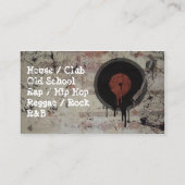 Städtische Graffiti-Turntable DJ-Geschäfts-Karte Visitenkarte (Rückseite)