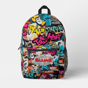 Städtische Graffiti-Wand Bedruckter Rucksack