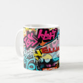 Städtische Graffiti-Wand Kaffeetasse (Vorderseite Links)