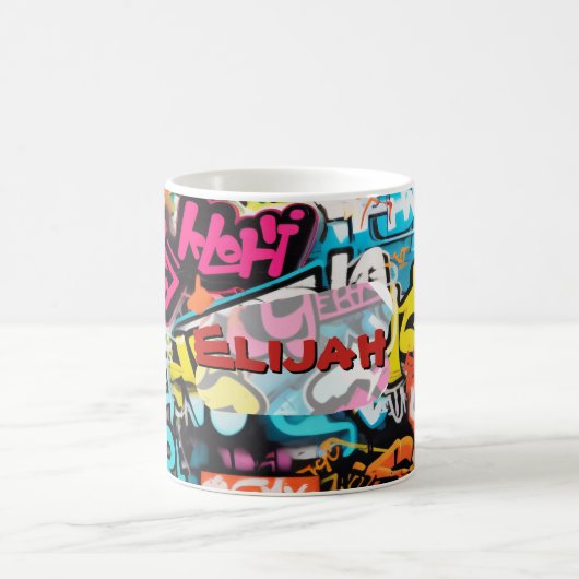 Städtische Graffiti-Wand Kaffeetasse (Mittel)