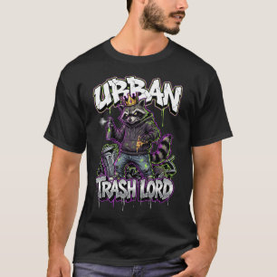 Städtische Graffiti-Waschbär-Müll-Lord-Wandkunst T-Shirt
