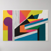 Städtische Häufigkeit" - Abstrakte geometrische Fa Poster (Vorne)