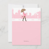 Städtische Kinderdusche in Pink und Rosa Einladung (Rückseite)