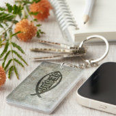 Städtische konkrete Jesus-Fische Schlüsselanhänger (Vorderseite rechts)