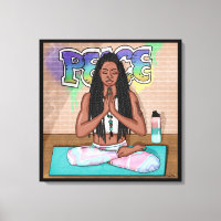 Städtische Kunst | Hübsche Frau, die Meditation du