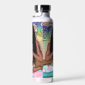 Städtische Kunst | Hübsche Frau, die Meditation du Trinkflasche (Rechts)