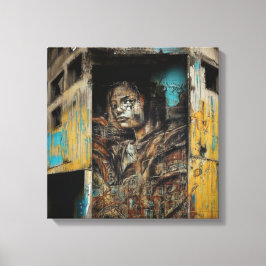 Städtische Kunst im Stich gelassen Gebäude Leinwanddruck