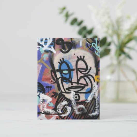 Städtische Kunstgraffitis Postkarte (Stehend Vorderseite)