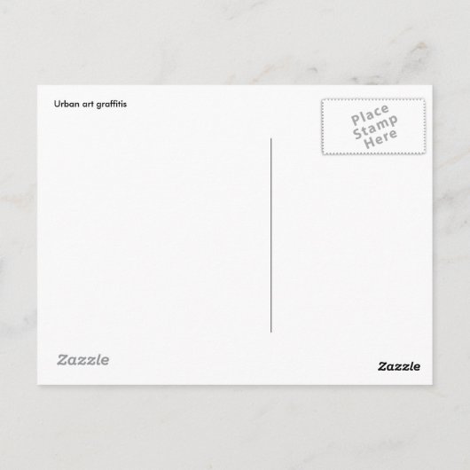 Städtische Kunstgraffitis Postkarte (Rückseite)