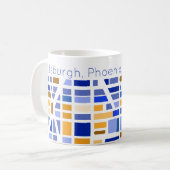 Städtische Landkarte Städte Liebed Moved Neue Zuha Kaffeetasse (Vorderseite Links)