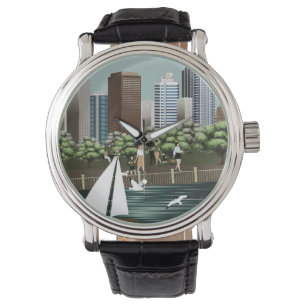 Städtische Landschaft Armbanduhr