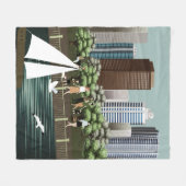 Städtische Landschaft Fleecedecke (Vorderseite (Horizontal))