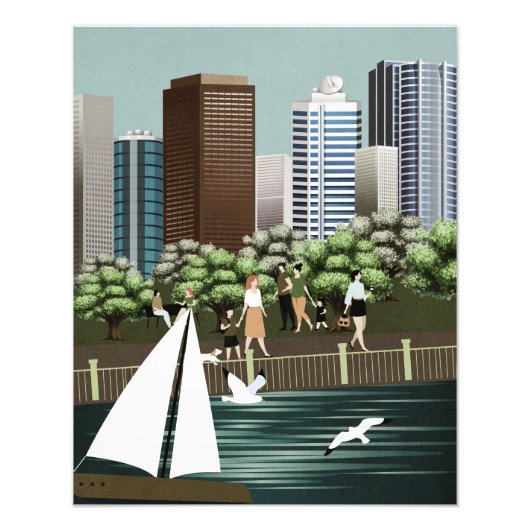 Städtische Landschaft Fotodruck (Vorne)