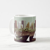 Städtische Landschaft Kaffee Tasse (Vorderseite Links)