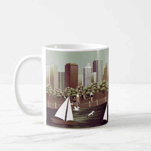 Städtische Landschaft Kaffee Tasse (Links)