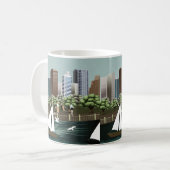 Städtische Landschaft Kaffeetasse (Vorderseite Links)