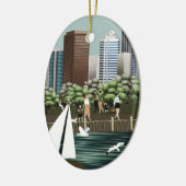 Städtische Landschaft Keramik Ornament (Links)