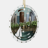 Städtische Landschaft Keramik Ornament (Rechts)