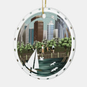 Städtische Landschaft Keramik Ornament (Links)