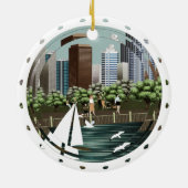 Städtische Landschaft Keramik Ornament (Hinten)