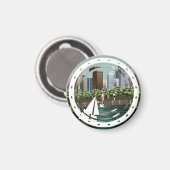 Städtische Landschaft Magnet (Vorderseite/Rückseite)