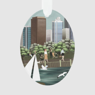 Städtische Landschaft Ornament