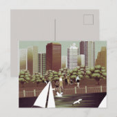 Städtische Landschaft Postkarte (Vorne/Hinten)