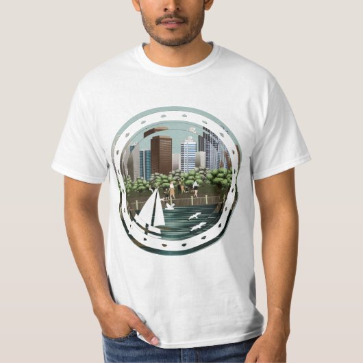 Städtische Landschaft T-Shirt (Vorderseite)