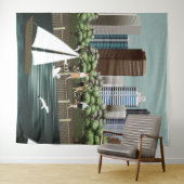 Städtische Landschaft Wandteppich (Beispiel (Horizontal))