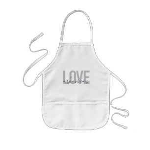 Städtische, moderne, einfache, coole Design Liebe Kinderschürze