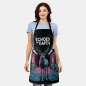 Städtische Natur Hirsch - Design der Surreal Stree Schürze (Getragen)