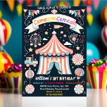 Städtische niedliche Kids Karneval Circus Show 1.  Einladung<br><div class="desc">Roll up to the most adorable show in town! Unsere Stadt Niedlich Kids Karneval Circus Show 1. Geburtstag Einladung ist Ihr goldenes Ticket für eine whimsical Feier. Diese Einladung, die von Charme und Spannung überflutet wird, verspricht eine Extravaganza mit Zirkusmotiven, die Jung und Alt gleichermaßen begeistern wird. Treten Sie ein...</div>