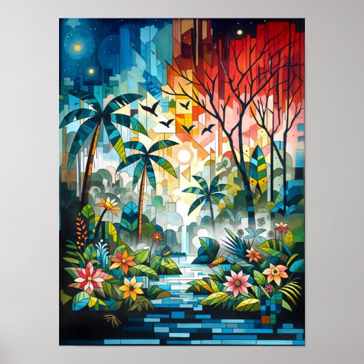 Städtische Oase Poster (Vorne)