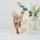 Städtische Pinup Girl Postkarte (Stehend Vorderseite)