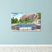 Städtische Poolansicht Rock Rimmon Leinwanddruck (Insitu (Holzboden))