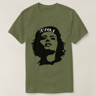 STÄDTISCHE REVOLUTIONÄRE FRAU STENCIL & TEXT: Lieb T-Shirt