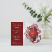 Städtische rote einladung (Stehend Vorderseite)