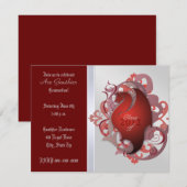 Städtische rote einladung (Vorne/Hinten)