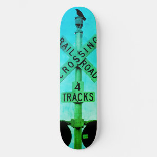 Städtische rustikale Stadtlandschaft Wartend Skate Skateboard