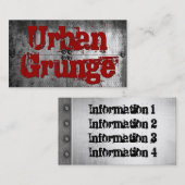 Städtische Schmutz-Metallblick-Visitenkarten Visitenkarte (Vorne/Hinten)