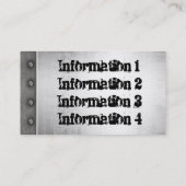 Städtische Schmutz-Metallblick-Visitenkarten Visitenkarte (Rückseite)