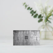 Städtische Schmutz-Metallblick-Visitenkarten Visitenkarte (Stehend Vorderseite)