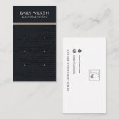 STÄDTISCHE SCHWARZE KRAFT DOTS 3 STUDIERENDE EARRI VISITENKARTE (Vorne/Hinten)
