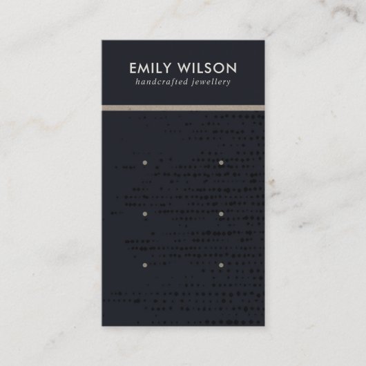 STÄDTISCHE SCHWARZE KRAFT DOTS 3 STUDIERENDE EARRI VISITENKARTE (Vorderseite)