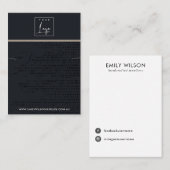 STÄDTISCHE SCHWARZE KRAFT-DOTS NECKLACE BRACELET-A VISITENKARTE (Vorne/Hinten)