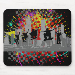 Städtische Skateboard Mousepad