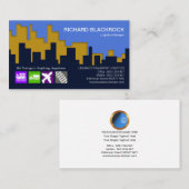 Städtische Stadtskyline-Silhouette-Logistik Visitenkarte (Vorne/Hinten)