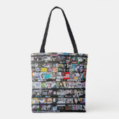 Städtische Sticker-Kunst Tasche (Rückseite)