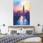 städtische Strahlung Leinwanddruck (Insitu (Schlafzimmer))